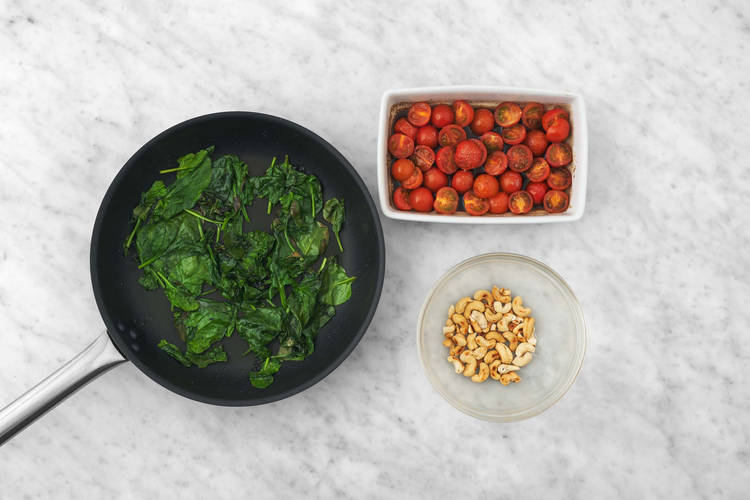 Roast the cherry tomatoes