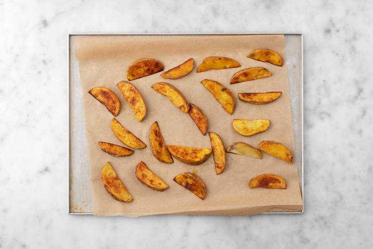 Roast potato wedges