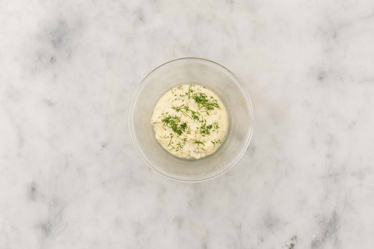 Make the dill mayonnaise