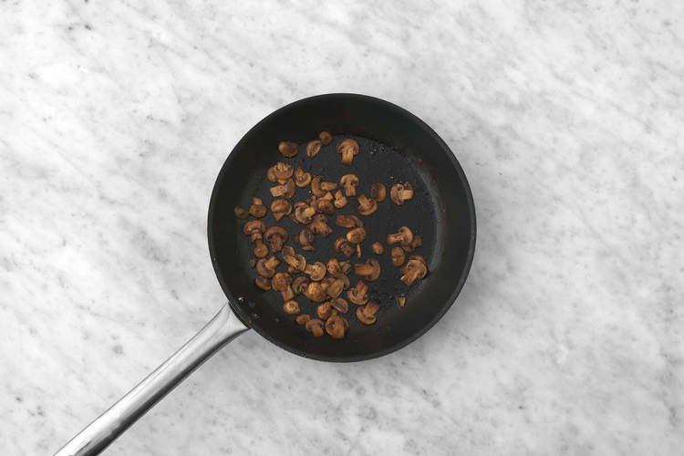 Prep and cook mushrooms