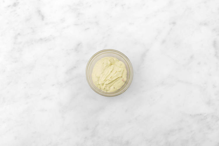 Make creamy guacamole dressing