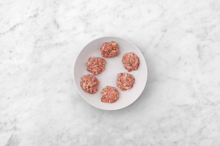 Prep veggies and Beyond Meat® patties