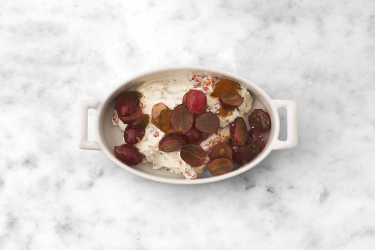 Cuire la trempette au fromage de chèvre