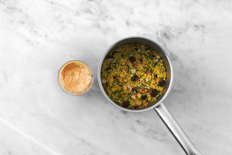 Finish prep and rice