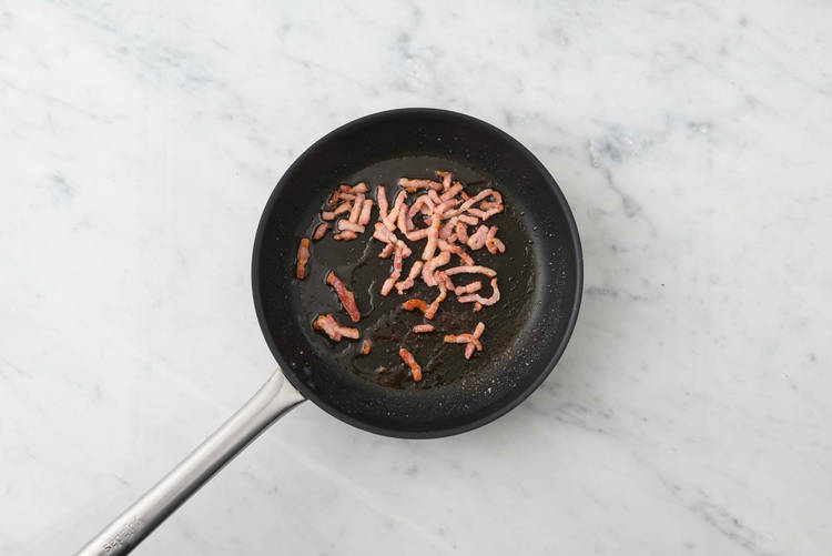 Fry the bacon lardons