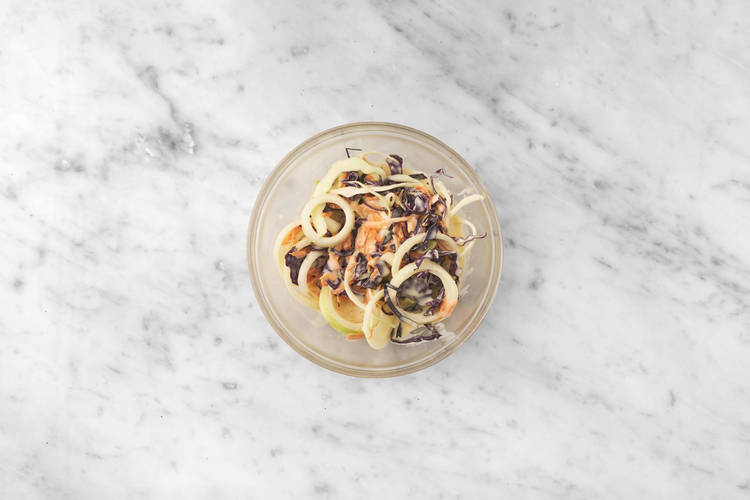 Cook shrimp and make batter