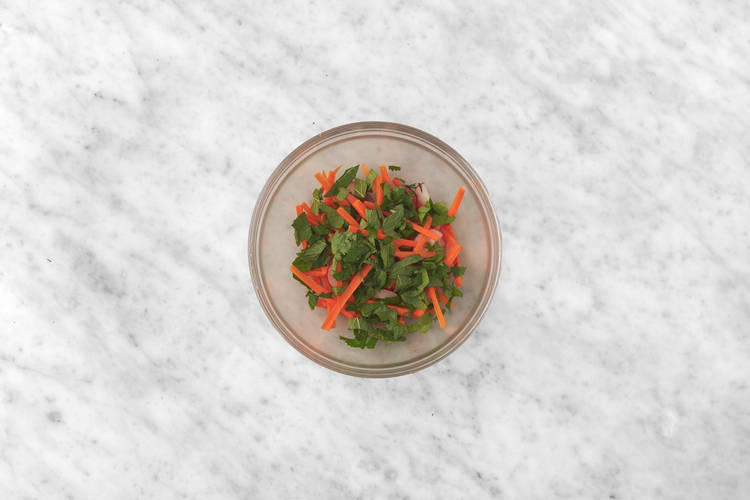 Préparer et mariner les légumes