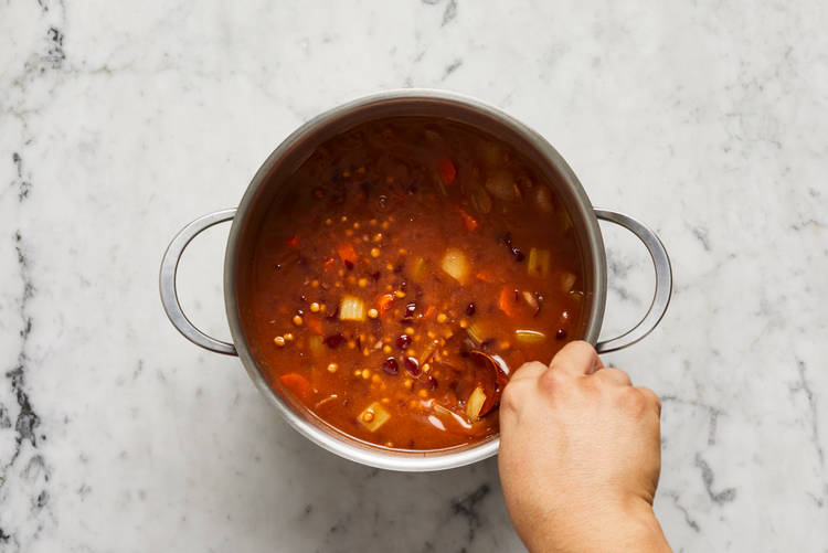 MASH BEANS & FINISH SOUP