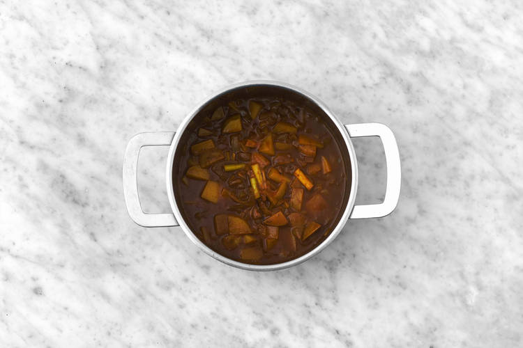 Préparer le curry