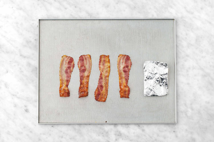 Cook the Bacon and Garlic