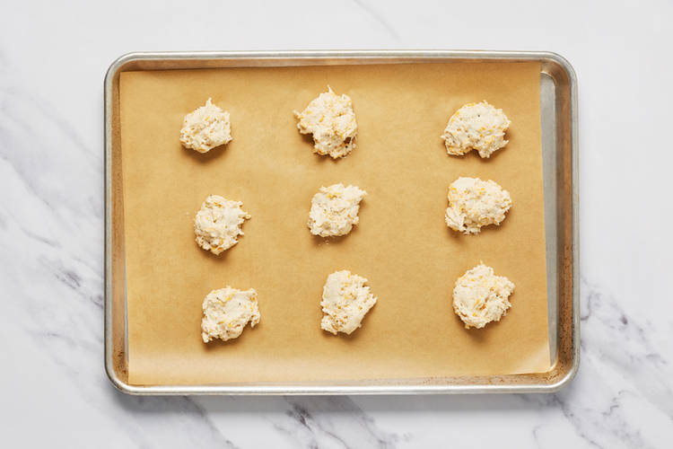 Make topping and prep baking sheet