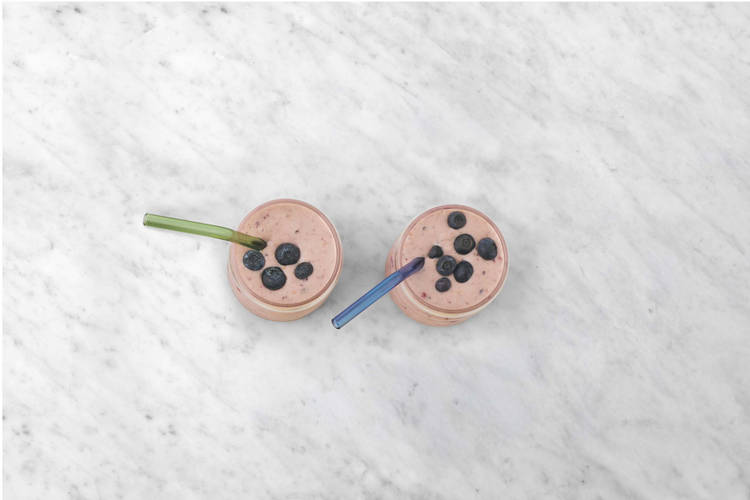 Blauwebessen-kokossmoothie