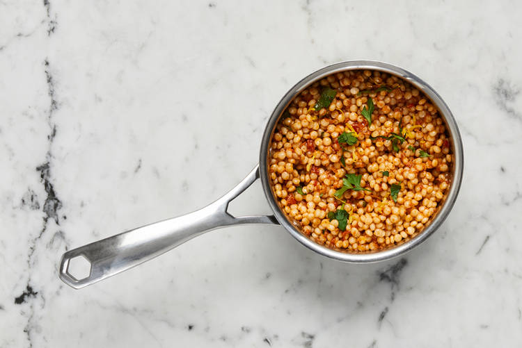 Assemble couscous and salad