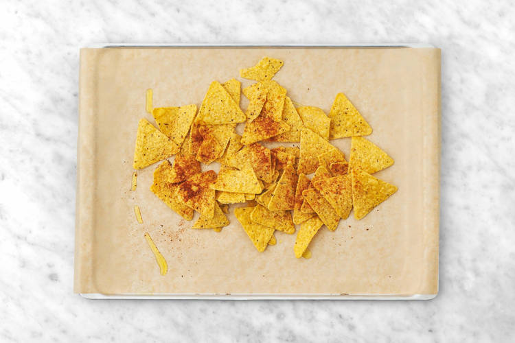 Prep and bake tortilla chips