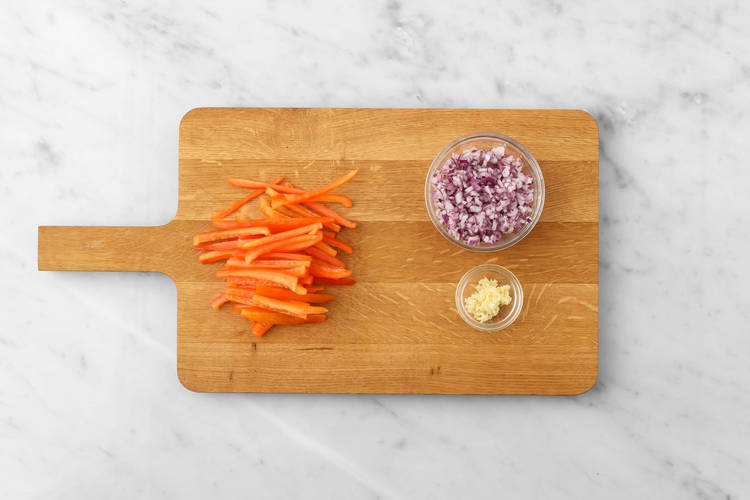 Fry the vegetables