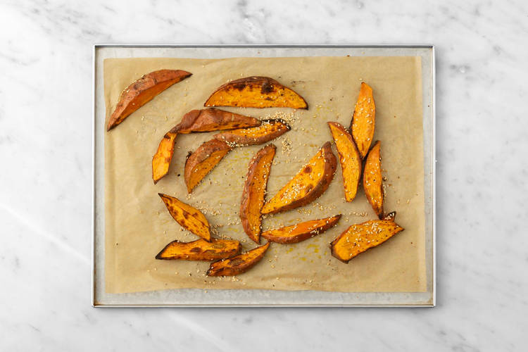 Süsskartoffeln backen