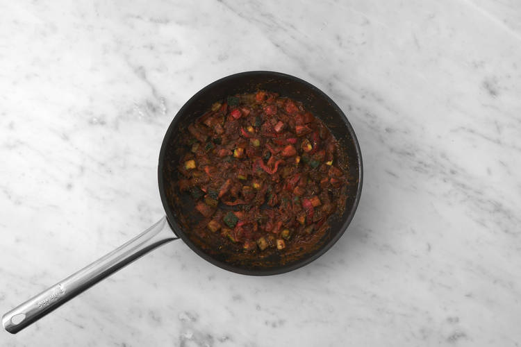 Fry the vegetables