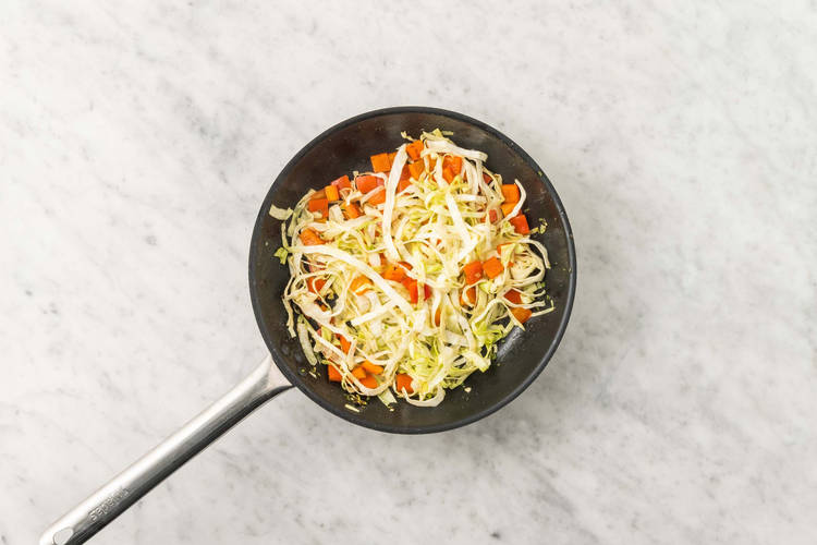 Fry the vegetables