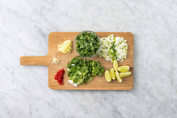 Chop the vegetables
