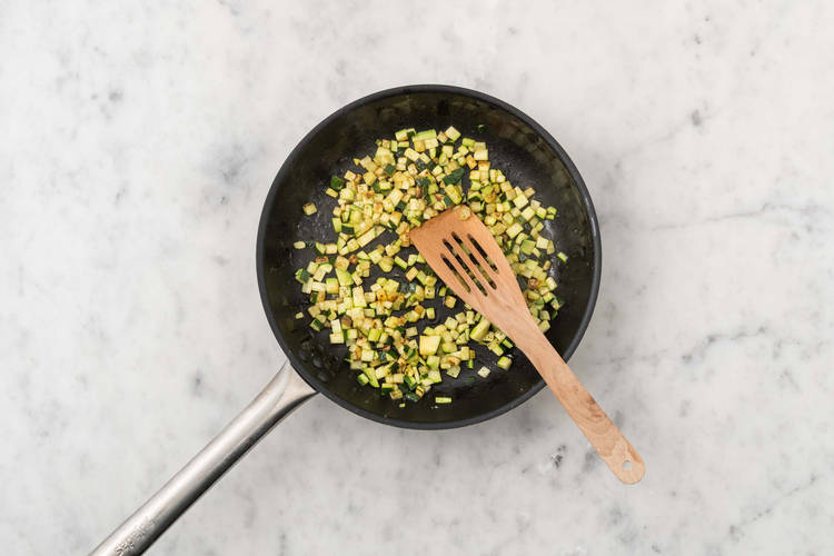 Fry the courgette