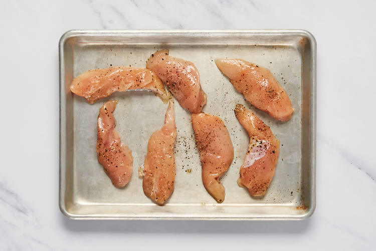 Griller les poivrons et le poulet