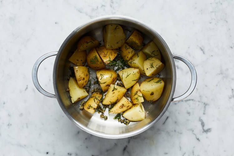 Finish prep and potatoes