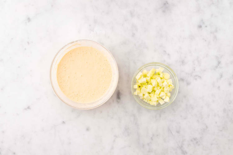 Make crepe batter and prep