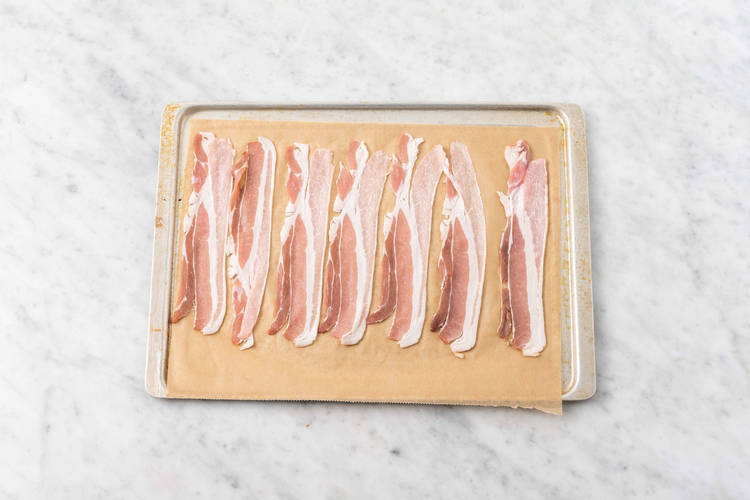 Roast bacon and prep