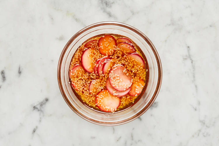 Make quick-pickled radishes