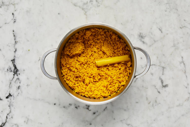 Cook yellow rice