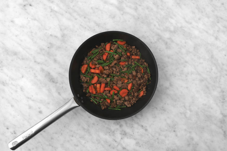 Fry the Beef and Beans