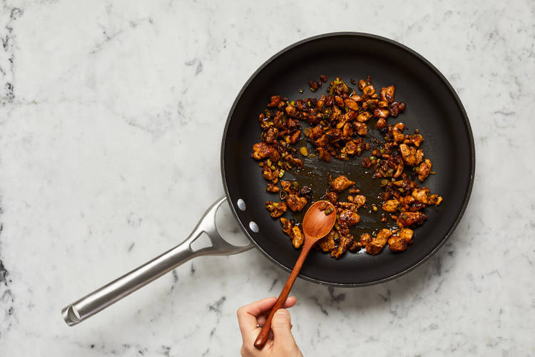 COOK CHICKEN & WARM BEANS