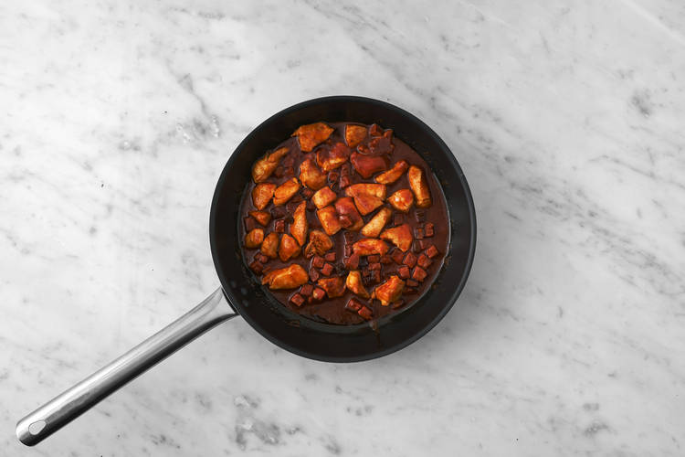 Make the Chicken and Chorizo Bravas Sauce