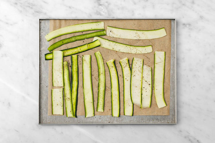 Courgettelinten roosteren