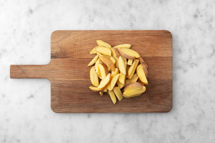 Aardappelwedges maken