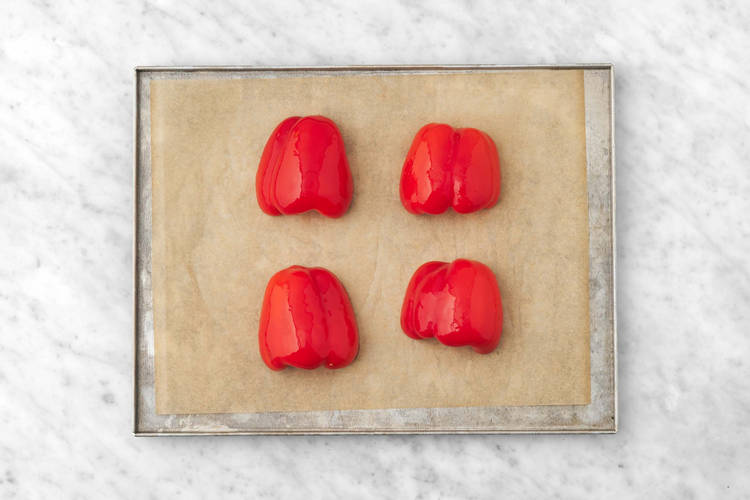 Les poivrons au chaud