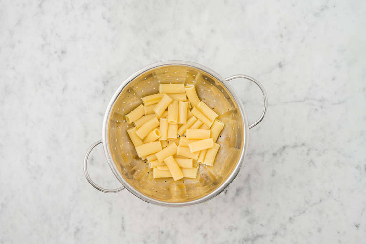 Les pâtes en ébullition