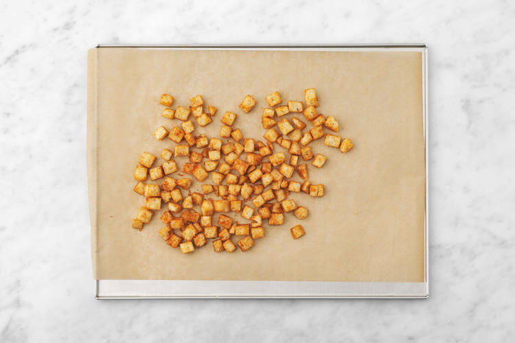 Préparer les croûtons