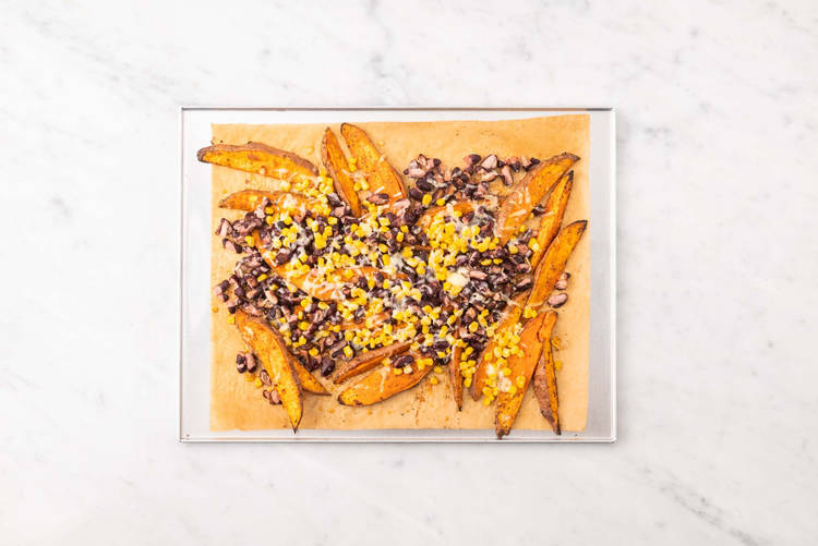 Melt the cheddar