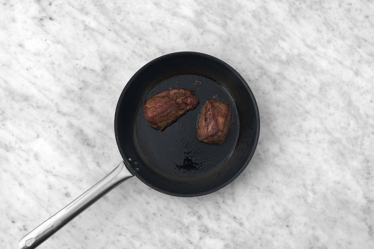 Steak anbraten