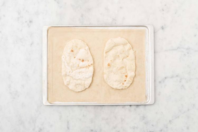 Griller les pains plats