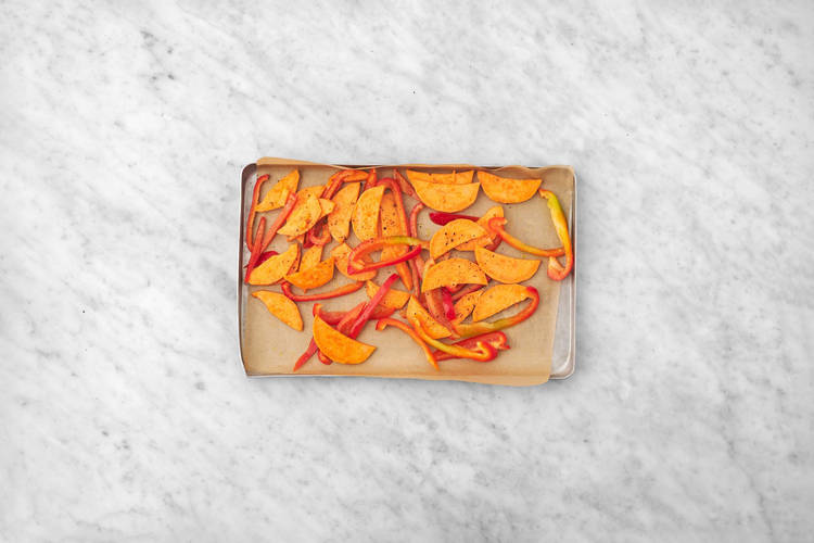 Préparer et rôtir les légumes