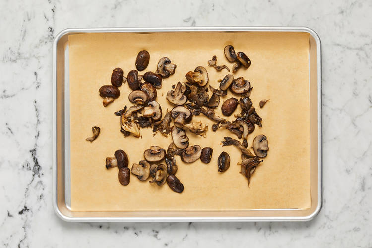 Prep and roast mushrooms
