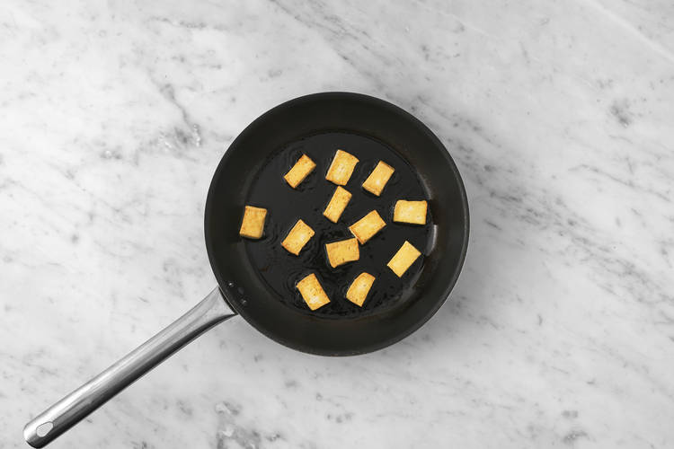 Heat the tofu