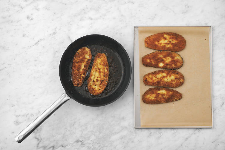 Cook the eggplant