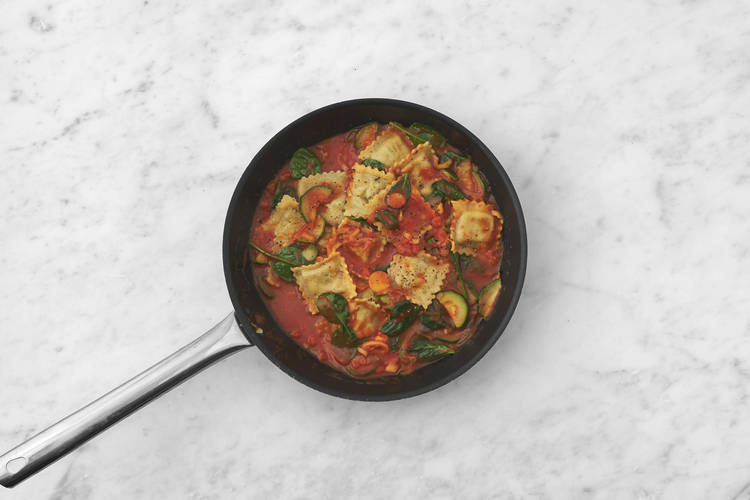Cook the ravioli