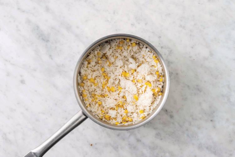 Finish the corn rice 