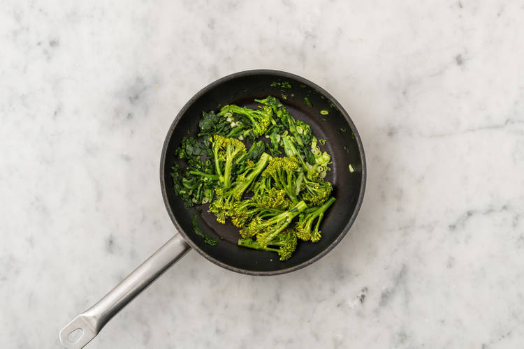 Cook the green veggies 