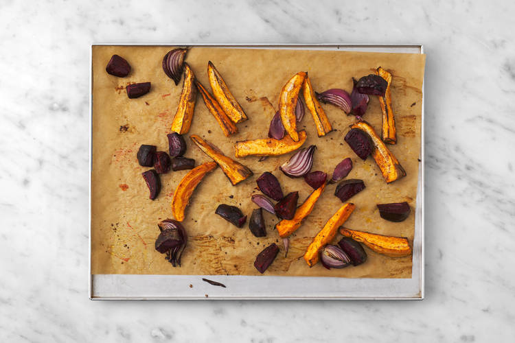 Roast the veggies