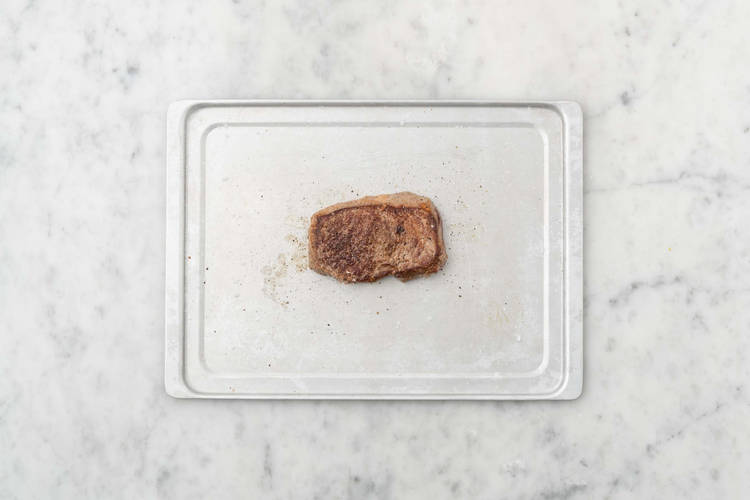 Prep and cook steaks
